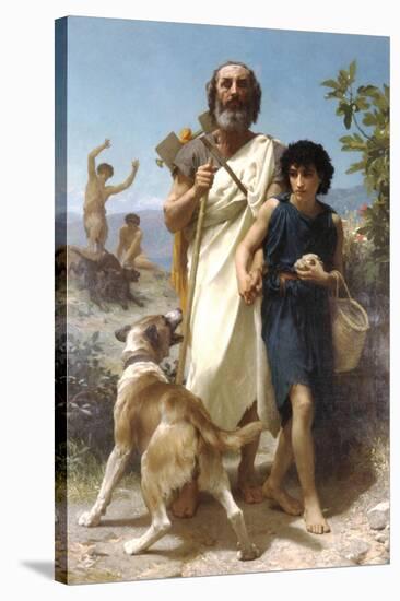 Homer and His Guide-William Adolphe Bouguereau-Stretched Canvas