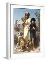 Homer and His Guide-William Adolphe Bouguereau-Framed Art Print