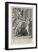 Homer Blind Greek Poet: Angels Celebrate His Iliad and Odyssey-null-Framed Art Print