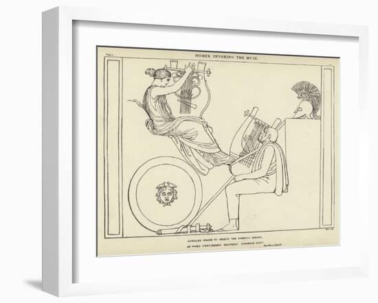 Homer Invoking the Muse-John Flaxman-Framed Giclee Print
