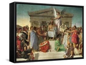 Homer's Apotheosis, 1827-Jean-Auguste-Dominique Ingres-Framed Stretched Canvas