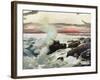 Homer's Crashing Waves II-Winslow Homer-Framed Art Print