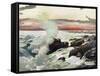 Homer's Crashing Waves II-Winslow Homer-Framed Stretched Canvas