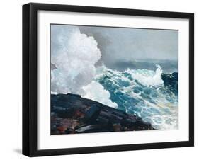 Homer's Crashing Waves III-Winslow Homer-Framed Art Print