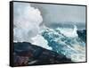 Homer's Crashing Waves III-Winslow Homer-Framed Stretched Canvas