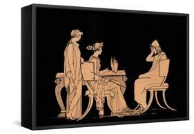 Homer The Odyssey-John Flaxman-Framed Stretched Canvas