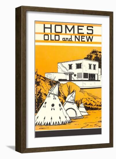 Homes Old and New-null-Framed Giclee Print