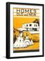 Homes Old and New-null-Framed Giclee Print