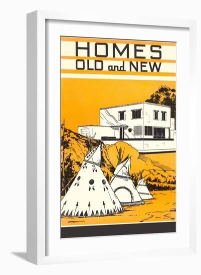 Homes Old and New-null-Framed Giclee Print