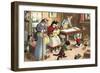 Homeschooling Crazy Cats-null-Framed Art Print