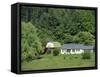 Homestead and Barn, Near the Blue Ridge Parkway, Appalachian Mountains, North Carolina, USA-Robert Francis-Framed Stretched Canvas