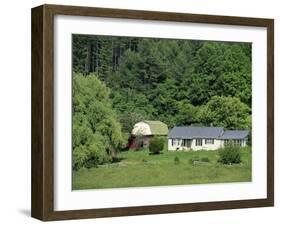 Homestead and Barn, Near the Blue Ridge Parkway, Appalachian Mountains, North Carolina, USA-Robert Francis-Framed Photographic Print