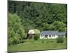 Homestead and Barn, Near the Blue Ridge Parkway, Appalachian Mountains, North Carolina, USA-Robert Francis-Mounted Photographic Print