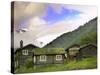 Homestead from Lom across Mt. Sognefjellet, Norway-Russell Young-Stretched Canvas