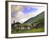 Homestead from Lom across Mt. Sognefjellet, Norway-Russell Young-Framed Photographic Print