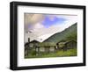 Homestead from Lom across Mt. Sognefjellet, Norway-Russell Young-Framed Photographic Print