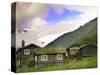 Homestead from Lom across Mt. Sognefjellet, Norway-Russell Young-Stretched Canvas