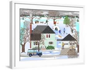 Homestead in Winter-Mark Frost-Framed Giclee Print