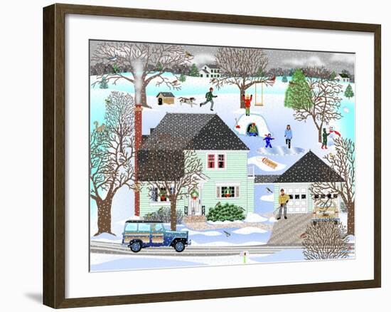 Homestead in Winter-Mark Frost-Framed Giclee Print