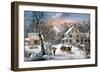 Homestead Winter, 1868-Currier & Ives-Framed Giclee Print