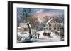 Homestead Winter, 1868-Currier & Ives-Framed Giclee Print