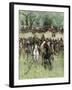 Homesteaders' Charge at the Start Signal, Western Oklahoma Land Rush, 1891-null-Framed Giclee Print