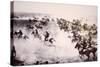 Homesteaders Rushing into the Cherokee Strip, 16th September 1893 (B/W Photo)-American Photographer-Stretched Canvas