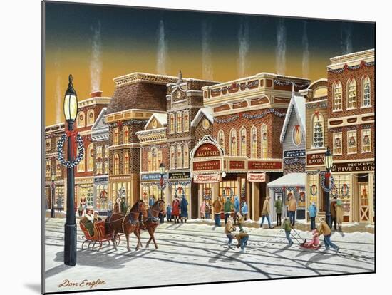 Hometown Christmas-Don Engler-Mounted Giclee Print