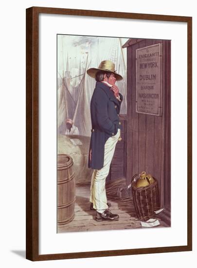 Homeward Bound, the Quay of New York, Engraved by T.H. Maguire, 1854 (See 189006)-J Nicol-Framed Giclee Print