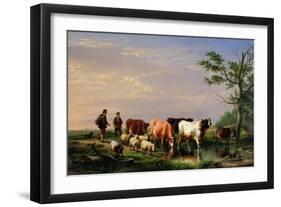 Homeward Bound-Eugene Joseph Verboeckhoven-Framed Giclee Print