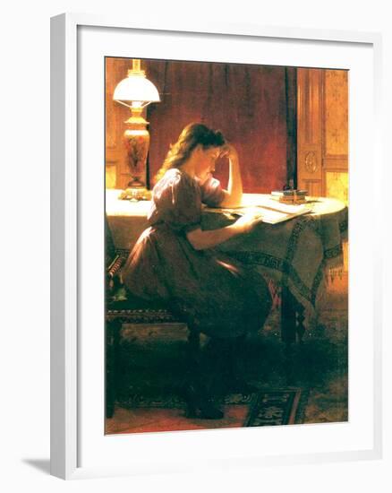 Homework, 1895-Seymour Joseph Guy-Framed Giclee Print