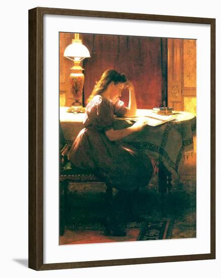 Homework, 1895-Seymour Joseph Guy-Framed Giclee Print