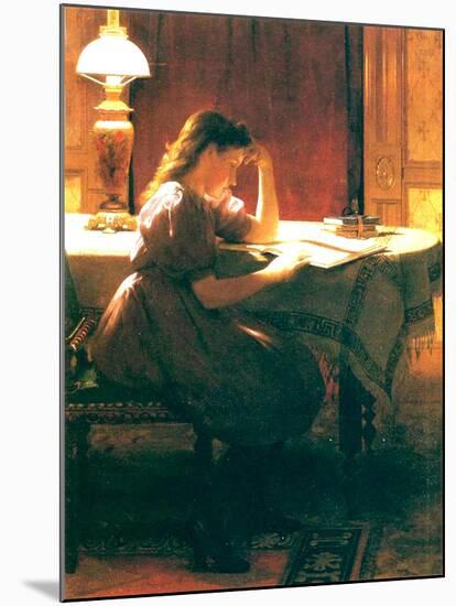 Homework, 1895-Seymour Joseph Guy-Mounted Giclee Print