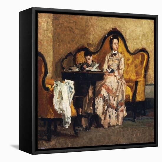 Homework-Silvestro Lega-Framed Stretched Canvas