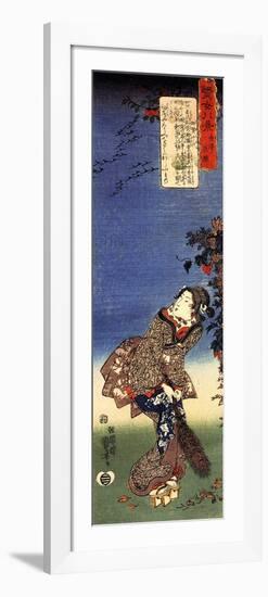 Homing Geese at Kanagawa-Kuniyoshi Utagawa-Framed Premium Giclee Print