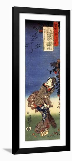 Homing Geese at Kanagawa-Kuniyoshi Utagawa-Framed Giclee Print