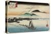 Homing Geese at Katada, C. 1834-Utagawa Hiroshige-Stretched Canvas