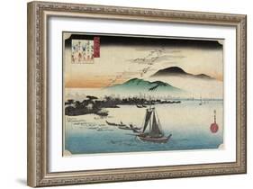 Homing Geese at Katada, C. 1834-Utagawa Hiroshige-Framed Giclee Print