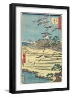 Homing Geese at Shirahige, November 1861-null-Framed Giclee Print