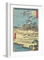 Homing Geese at Shirahige, November 1861-null-Framed Giclee Print