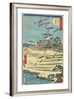 Homing Geese at Shirahige, November 1861-null-Framed Giclee Print