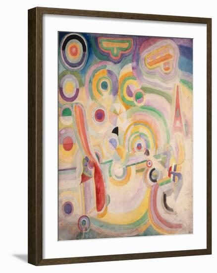 Hommage à Blériot-Robert Delaunay-Framed Giclee Print