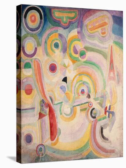 Hommage à Blériot-Robert Delaunay-Stretched Canvas
