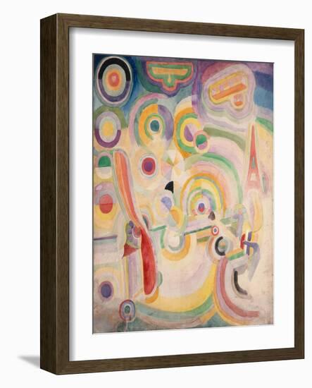 Hommage à Blériot-Robert Delaunay-Framed Giclee Print