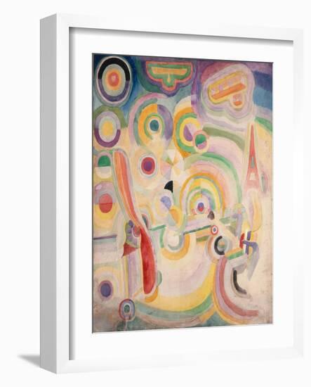 Hommage à Blériot-Robert Delaunay-Framed Giclee Print