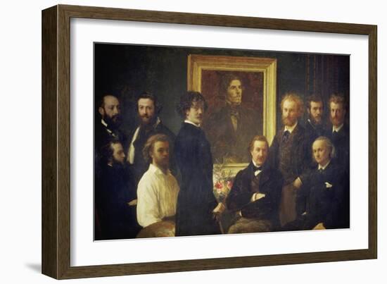 Hommage a Delacroix, 1864-Henri De Fantin-latour-Framed Giclee Print