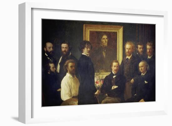 Hommage a Delacroix, 1864-Henri De Fantin-latour-Framed Giclee Print