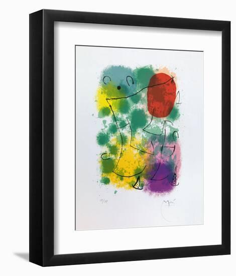 Hommage à Rimbaud, 1962-Juan Miró-Framed Art Print