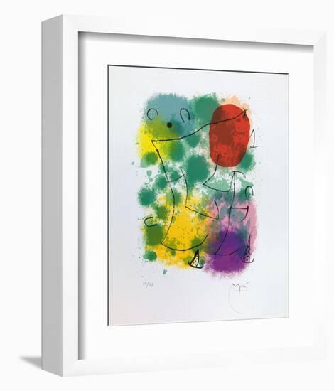 Hommage à Rimbaud, 1962-Juan Miró-Framed Art Print