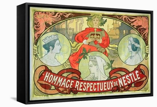 Hommage Respectueux De Nestle, 1897-Alphonse Mucha-Framed Stretched Canvas